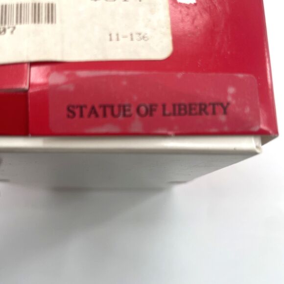 Landmark Creations Statue of Liberty NYC Glass Ornament Hand Painted '98 Box Tag - Picture 12 of 14